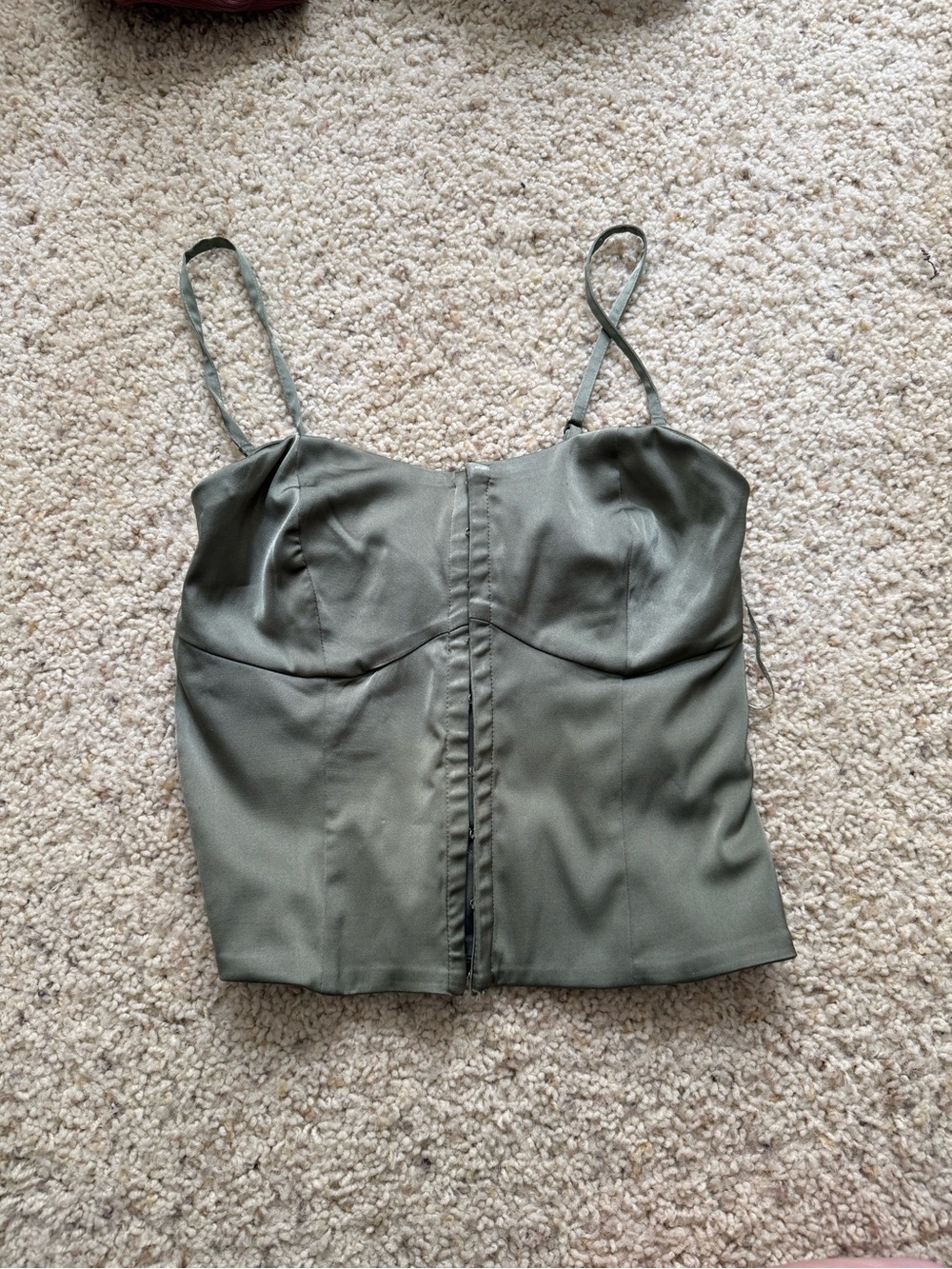 Abercrombie & Fitch Olive Bustier Camisole